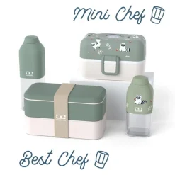 Set Lunch Box Parent/Enfant Vert "Best Chef/Mini Chef"